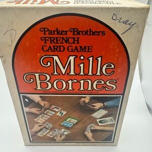 Mille Bornes French *  Auto Race Card Game Parker Brothers 1971 COMPLETE  & Used
